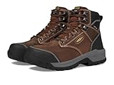 KEEN Utility Men's Evanston 6” Composite Toe Waterproof Internal Met Guard Work Boots, Bison/Black, 8.5