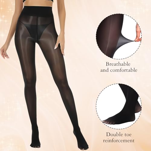 Buauty Shimmer Tights for Women, Shiny Oil Pantyhose Stockings, Oil Bright Shaping Tight Ultra Shiny Sheer Tights High Waist2