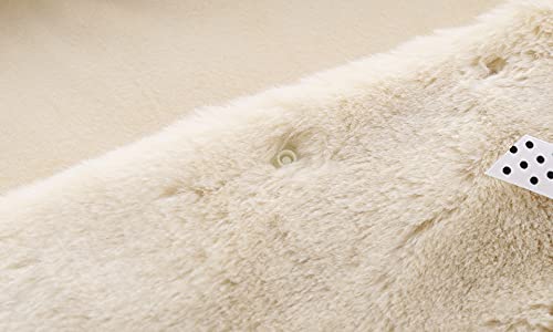 Baby Girls White Hooded Bear Fleece Cloak Toddler Kids Windproof Poncho Cape Coat Outfit Spring Fall Jacket (White, 12-18 Months) #TOP5