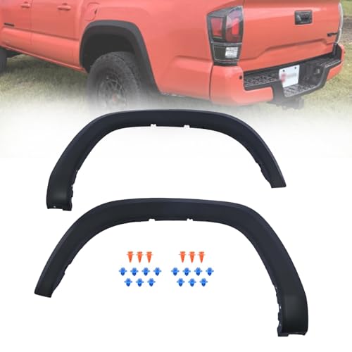 Promrmr 7587304090 7587404090 Rear Fender Flares Wheel Cover Driver ＆ Passenger Side Fit for Toyota Tacoma Pickup 4-Door 2016-2023, Wheel Arch Protector Trim Opening Molding TO1790111 TO1791111 by Promrmr - Used condition - US$83.49