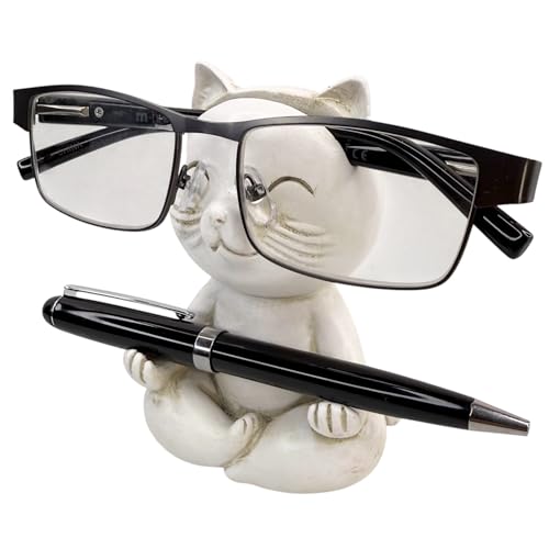 Top Brass Yoga Cat Eyeglasses & Pen Holder