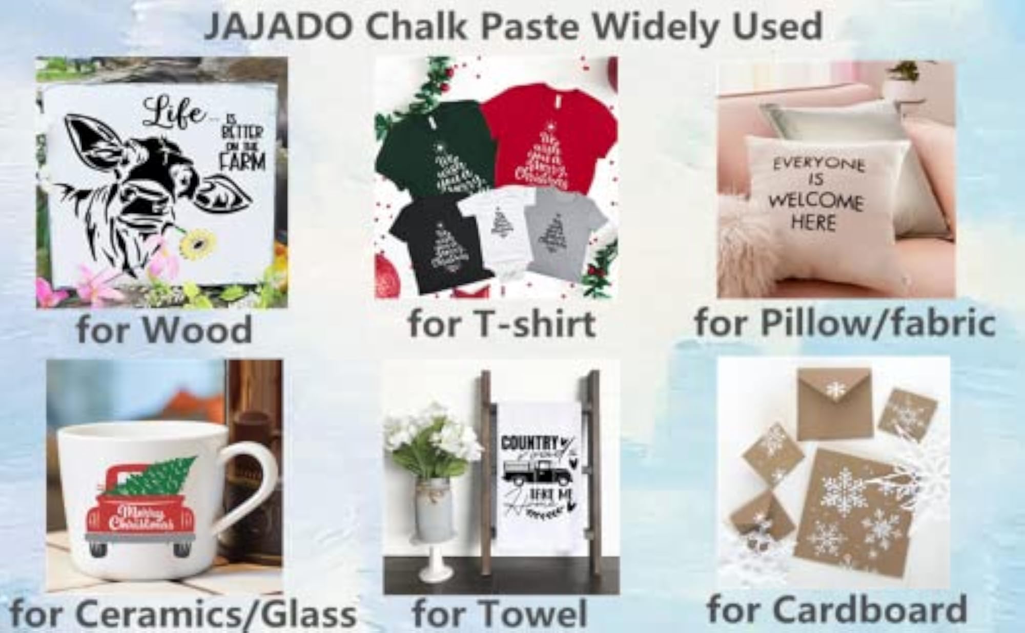 13 Pcs Chalk Paste Starter Kit for Screen Printing & Crafts