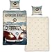Produktbild SkyBrands VW Bulli Bettwäsche 135 x 200 cm 80 x 80 cm Kissenbezug Baumwolle Bus Bulli Volkswagen Bettwäsche Set VW Geschenke für Männer Öko-Tex Standard 100 Deutsche Standardgröße