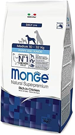 Monge - Natural Superpremium - Medium Puppy e Junior Ricco di Pol...