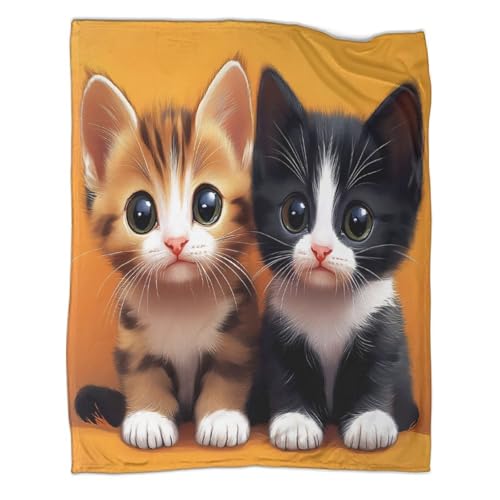 Plaid chaton 3D jeté de canapé microfibre chaud couverture lit - 3
