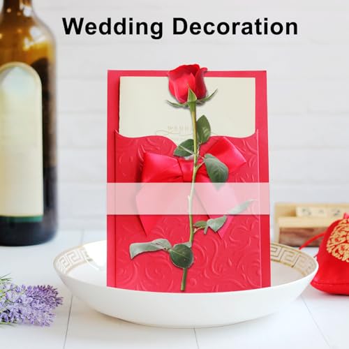 100pcs Invitation Belly Bands, Transparent Sulphate Paper Vellum Belly Bands for Envelopes and Cards Suitable for 5x7in & 4x6in Wedding Invitation Accessories Gift Wraps - Image 6