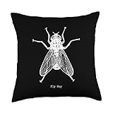 Fly Shirt Tote Hoodie Merch Fly Graphic Musca domestica Throw Pillow, 18x18, Multicolor