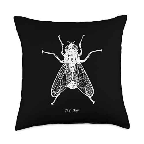 Fly Shirt Tote Hoodie Merch Fly Graphic Musca domestica Throw Pillow, 18x18, Multicolor