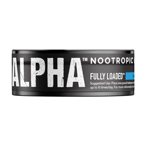 Image of Fully Loaded Alpha Nootropic Pouches (Mint) - 5 Cans - 15 Pouches per can - Effective Nootropic Delivery, Nic Pouch Replacement - Faster Absorption, Alpha GPC, L-Tyrosine, GABA
