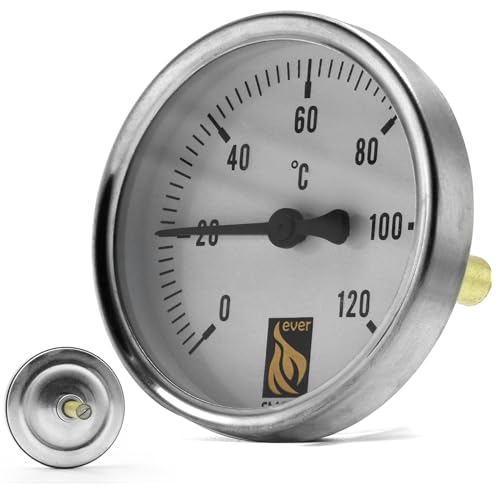 Eversmoke Räucher-Thermometer, Räucherthermometer mit präzisem Messbereich von 0-120°C für Räucherofen, Grill