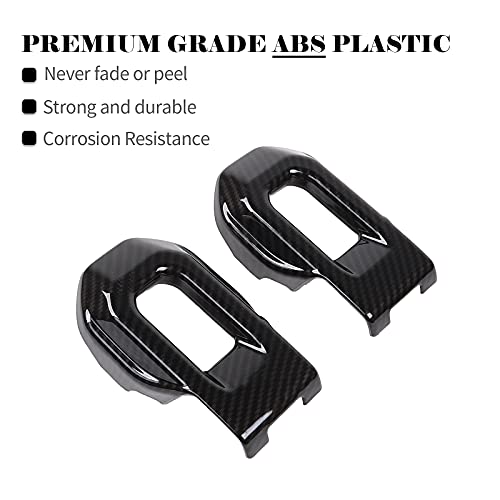 Cherocar For Jeep Hood Lock Latches Cover Catch Brackets Cover External Accessories Decoration Stickers For 2018-2021 Jeep Wrangler Jl Jlu & 2020-2021 Gladiator Jt (Carbon Fiber) #TOP4