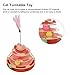 JOROBURO Cat Turntable Ball Toy, 4 Level Interactive Kitten Track Roller Exercise Toy with Feather Stick, Cats Toys Tower Cat Puzzle Toy Suitable for Interactive Kittens Chase Exercise