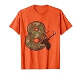 Country Boys Camo 8 Eight Year Old Birthday Deer Hunter T-Shirt