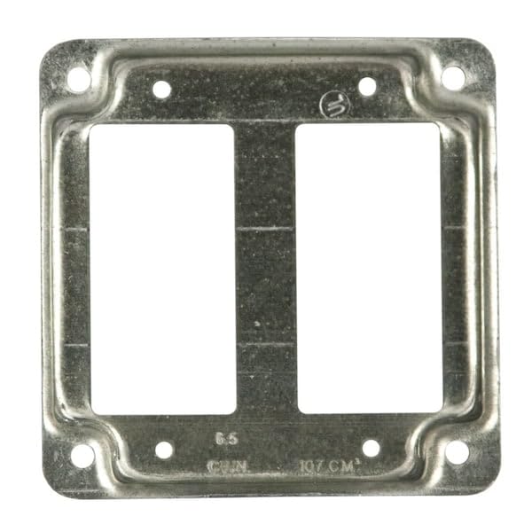 Façade RACO 809 C pour loger 2 prises GFCI sur boîtier apparent de 10,2 cm - 3