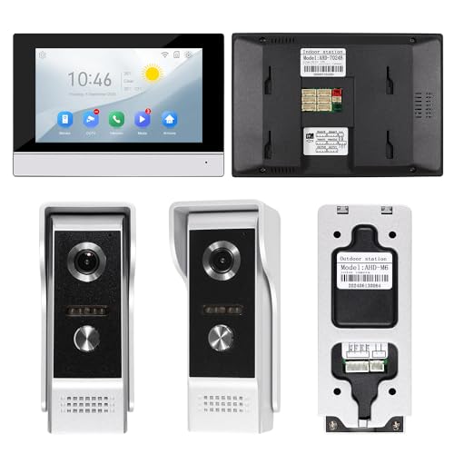 Miniatura 9 de Qttyelok 7 Pulgadas Wifi Sistema De Intercomunicación De Vídeo 1080p Ahd Color Táctil Display Cámara De Visión Nocturna Infrarroja, Timbres De Vídeo Doméstico, Tuya Smart App Desbloqueado Remoto