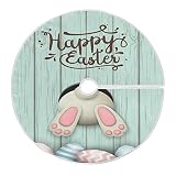 Qilmy Easter Bunny Tail Christmas Tree Skirt Double Layers Fine Tree Skirt for Christmas Handicraft