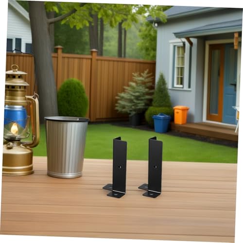Soporte de base para postes de valla kit de hierro para pérgolas y terrazas de madera exterior 4