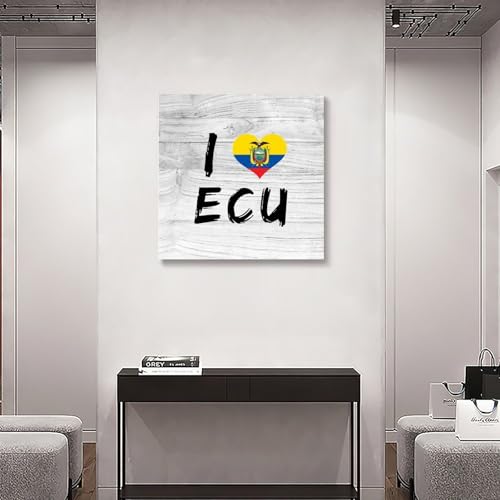 Cuadro de pared I Love Ecuador para transformar el ambiente de tu dormitorio y baño con estilo 6