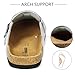 Tmaza Boston Clogs for Women Clogs 2026 Suede Mules with Arch Support Cork Footbed for Home/Office Grey 8