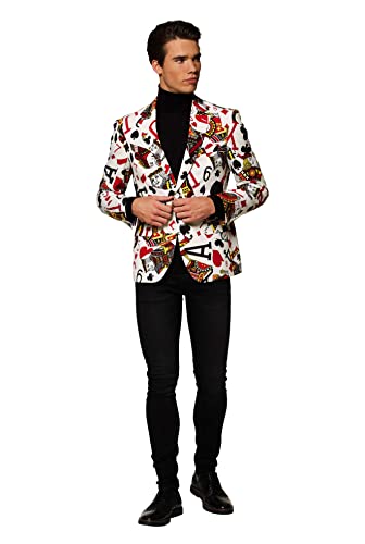 Opposuits Blazer for Men with Card Game Pattern - Image 3