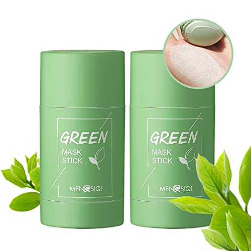 2 Pack Green Tea Mask Stick, Green Tea Cleansing Mask Stick, Green Mask Stick For Face Moisturizes Oil Control, Deep Clean Pore, Improves Skin,Blackhead Remover, For All Skin Types Men Women - 2 Pack #TOP10
