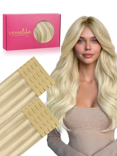 WENNALIFE 3.15 inch Wide Tape in Hair Extensions Human Hair, Tape in Weft