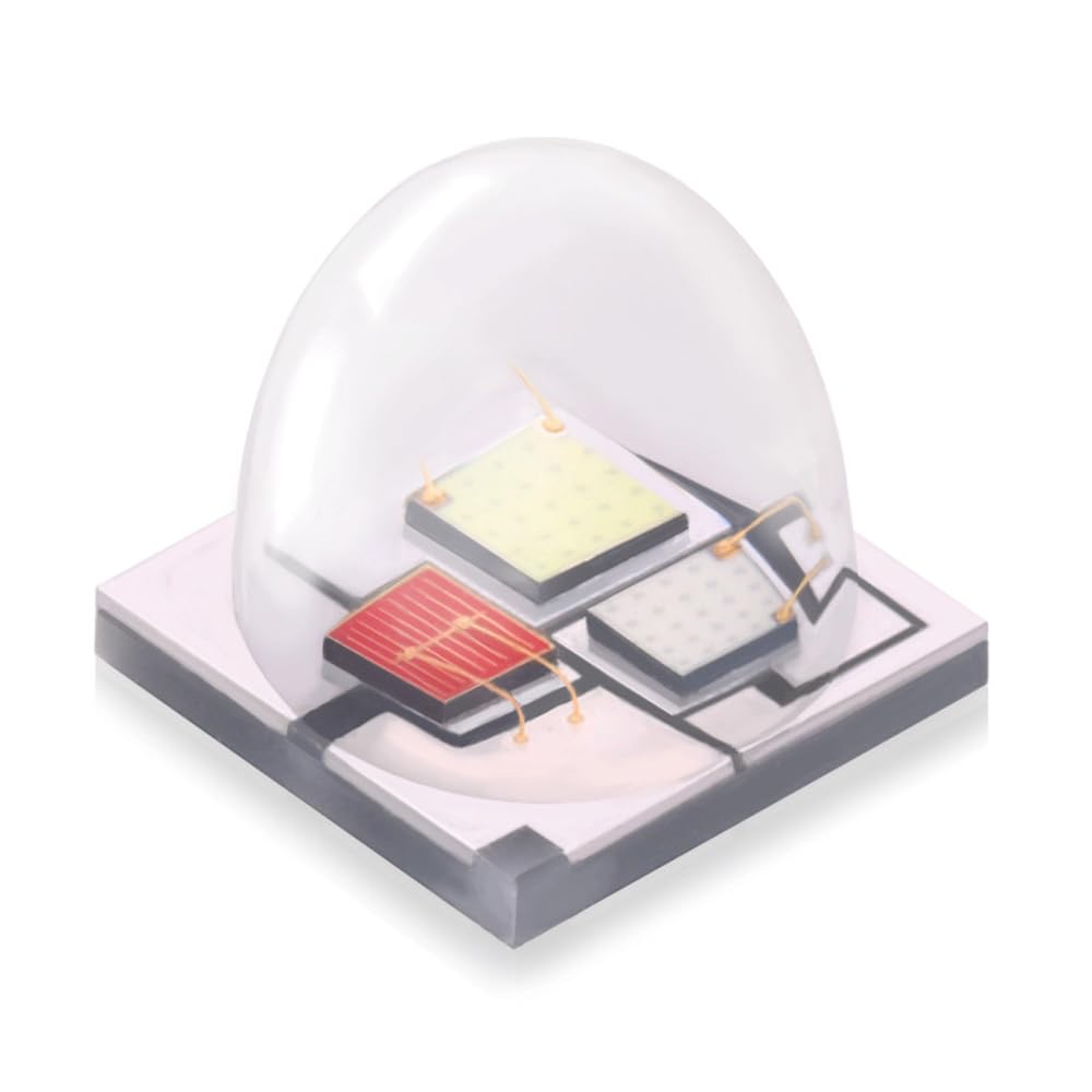 10Pcs 3W 60deg High Power LED Chip Red Green Blue 3in1 Ceramic Substrate 5050 SMD LED for Led Replacement Original for DIY Lighting Project