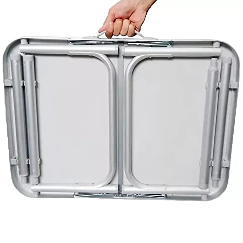 Mesa Dobrável Portatil Altura Ajustável Vira Maleta Camping Praia 60x45cm