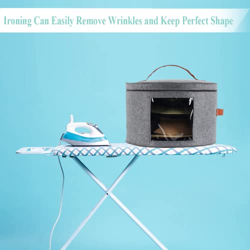 Hat Box,Hat Storage Box,Stackable Round Brim Hats Organizer Bag Container For Closet,Travel Hat Boxes For Women&Men,Collapsible Cowboy Hat Organizer,Stuffed Animal Toy Storage,Foldable Round Travel Cap Boxes With Dustproof Lid #TOP4