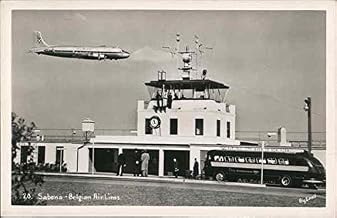 Belgian Airlines Terminal Sabena, Belgium Original Antique Postcard