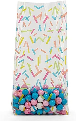 100ea – 4 bolsas de celofán de caramelo de 2-1/2 x 9-1/2 – 1.2 mil de grosor