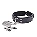 BDSM Collar Nipple Clamps Bondage - Utimi Soft Leather Bondage Collar and Adjustable Comfort Nipple Clamps & Metal Rivet Reinforcement Set for Men, Women, Couples Bedroom Bondage Sex Toys