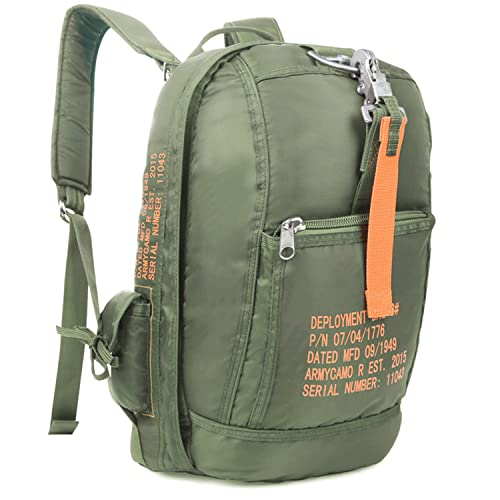 Greencity Air Force Parachute Buckles Rucksacks Nylon Tactical Backpack Deployment Bag Green #TOP1