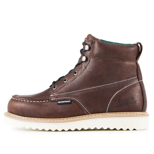 Image of Golden Retriever Work Boots for men Waterproof Comfortable 6 inch Full Grain Tumbled Leather Welt Slip and Oil-Resistant STEEL /SOFT Toe Construction Boots G6192D G6158ST G6282D G6258ST