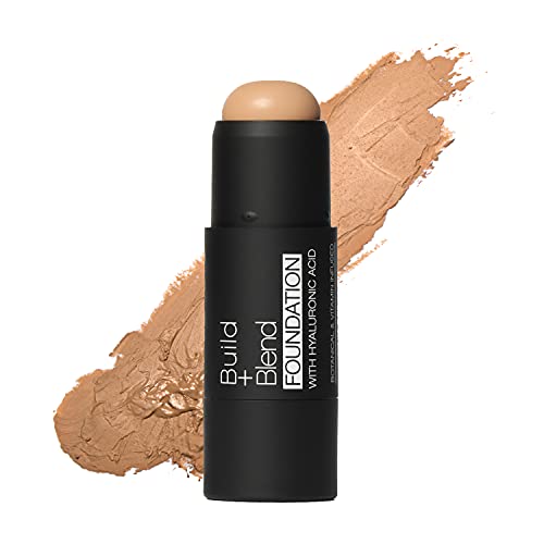 Palladio Build & Blend Foundation Stick, Medium Coverage Buildable Contour Stick For Face, Ultra Blendable Creamy Formula For A Natural Shine Free Finish, Professional Makeup For Perfect Look, 0.25 Ounce (Almond) #TOP30