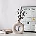 CEMABT Vases for Pampas Grass,Creative Vase Modern Home Decor,Handmade Vase White Ceramic Dried Flowers Crafts Ornaments for Office Home Deco Decoration