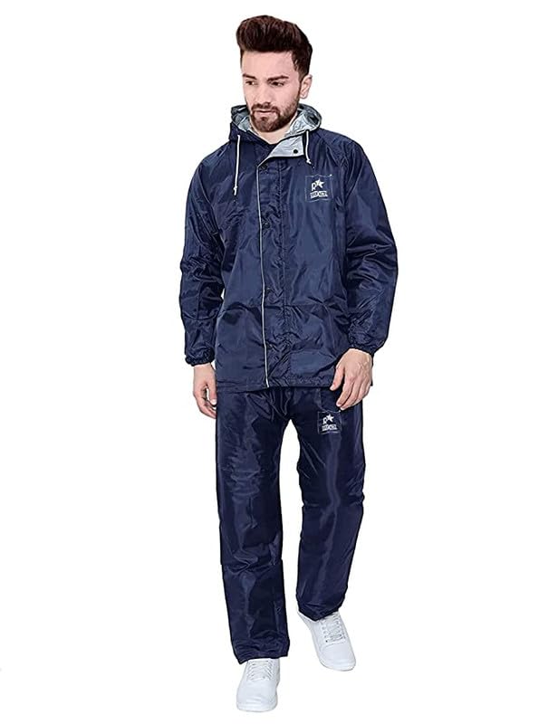 Image of Premium Brand Rain Coat for Men's & Women(Rain Coat for Men Waterproof for Bike Raincoat for Men with Hood. Set of Top and Bottom. Classic Series