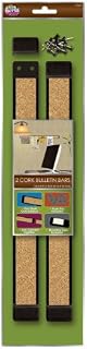 Board Dudes 12 x 1 Inches Plastic Framed Cork Bulletin Bars 2-Pack (CYF89)
