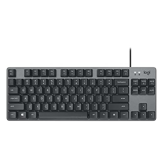 Logitech K835 TKL - Teclado Mecânico com fio com Estrutura de Alumínio e Switch Red Linear, ‎Preto