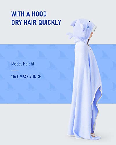 ZIONOR Bamboo Shark Hooded Kids Towel #TOP29