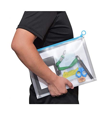 Yessart 9X12 Clear Zip Plastic Envelopes File Document Paper Holder Pack Of 12 #TOP5