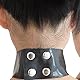 Unisex Fashion Latex Halsband mit O Ring,Handgefertigter Naturkautschuklatex mit Verstellbarer Rückenschnalle-L