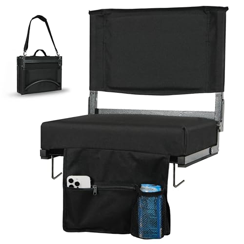 Stadium Seats with High Back Support Bleacher Chairs with 18.5in