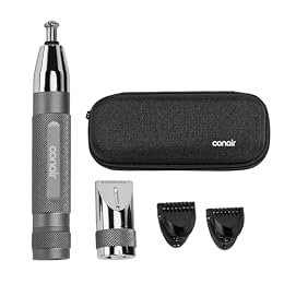 Conair Eyebrow & Nose Hair Trimmer for Men, Cordless, 5-Piece Set