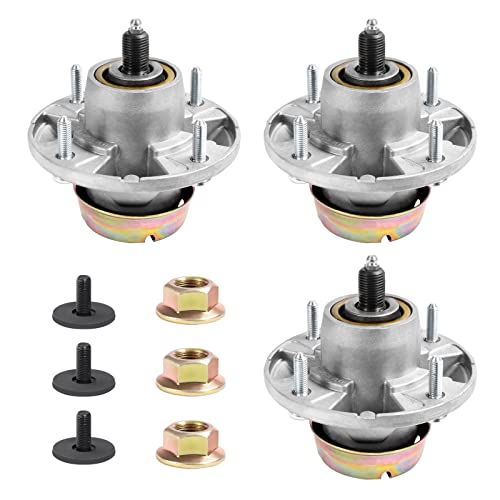 Parts Camp 3 Pack AM144377 Mower Deck Spindle Assembly for John Deere X500 X300 Z425 LT133 Series, Replace AM135349 AM131680 AM124498, Fits 42M 48C 54C 62C Mower Decks, Greaseable with Zerk by Parts Camp - Used condition - US$49.71