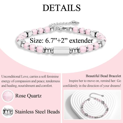 Gifts for Girls, Graduation Back to School First Day of School Gifts Bracelets for Daughter Granddaughter Niece Sister with Inspirational Card4