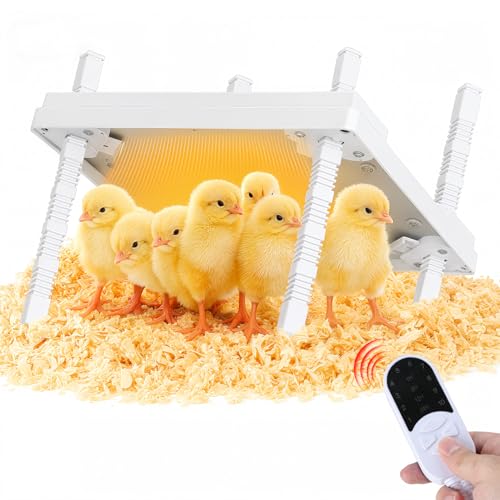 Fiderix 12"x12" Chick Heat Plate | Adjustable Height Angle | Remote Precise Temp Control | 30W Low-Energy Heater | Stable Anti-Tip Frame | Suitable for Up to 20 Chicks & Indoor Brooding by Fiderix - Used condition - US$12.12