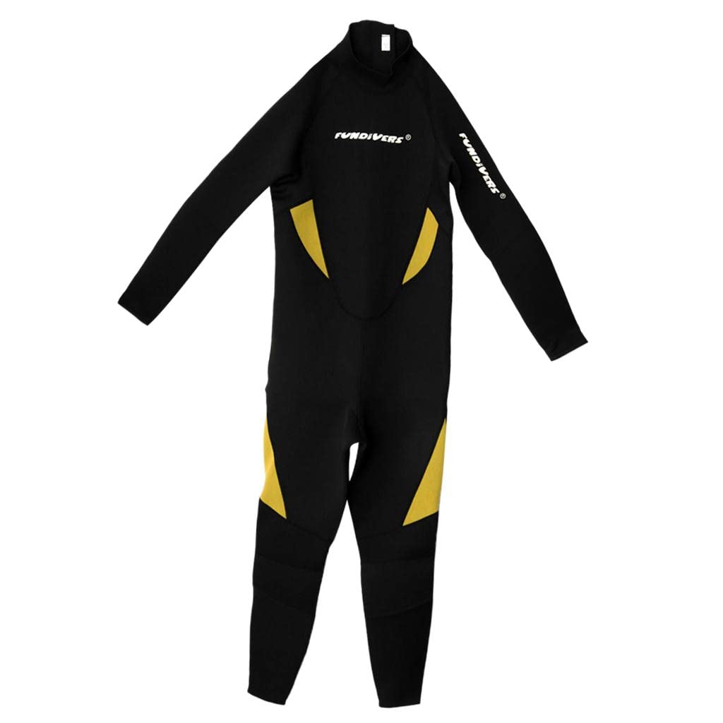 Ubersweet® Men's Neoprene 3mm Wetsuit Scuba Diving Surfing Swimming Jumpsuit S Yellow-image-23