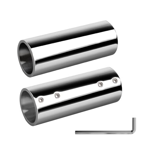 METRAXION Boat 2-Way Straight Pipe Fitting Connectors, 2 PCS 1 inch Stainless Steel 316 Cast Hand Rail Tube Connectors, Heavy Duty Nipples Connector Part for Boat Yacht