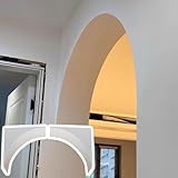 Abgerundetes Türbogen-Set Trockenbau-Rahmenset für Innentürbögen Elegante, Abgerundete Wandleiste mit Bogendekor Vorgeformte, Gebogene Ecktürzarge aus Gips(8.7x8.7x8.7"(22x22x22cm))